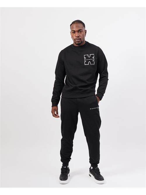 Sweat-shirt col rond homme Richmond X avec logo RICHMOND X | UMA24034FEBLACK